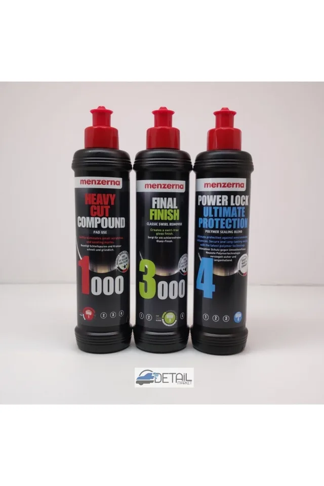 Menzerna 1000 Kalın Pasta 3000 Hare Giderici Powerlock Üstün Boya Koruma Seti 250 ml