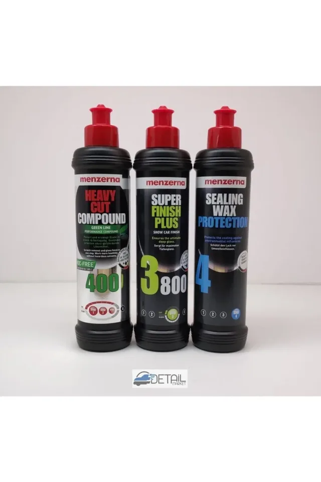 Menzerna Yeşil 400 Kalın Pasta 3800 Hare Giderici Sealingwax Boya Koruma Seti 250 ml