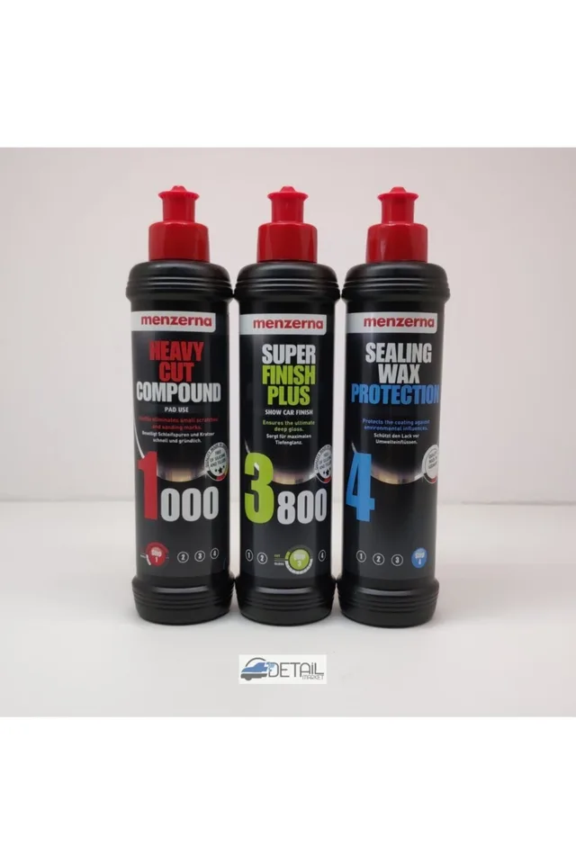 Menzerna 1000 Kalın Pasta 3800 Hare Giderici Sealingwax Boya Koruma Seti 250 ml