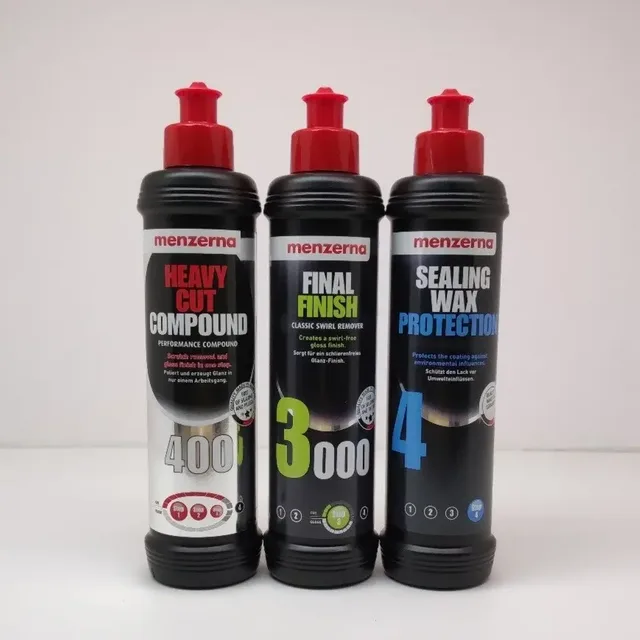 Menzerna 400 Kalın Pasta 3000 Hare Giderici Sealingwax Boya Koruma Seti 250 ml