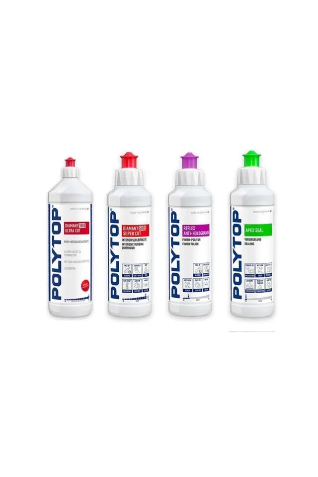Polytop 3000 Kalın 5000 İnce Pasta Reflex Hare ve Apex Boya Koruma Seti 250 ml