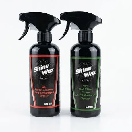 Shine Wax Jant Temizleyici & Lastik Parlatıcı Sprey 500 ml 2'li Set