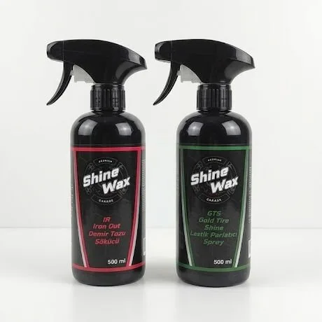 Shine Wax Demir Tozu Temizleyici & Lastik Parlatıcı Sprey 500 ml 2'li Set